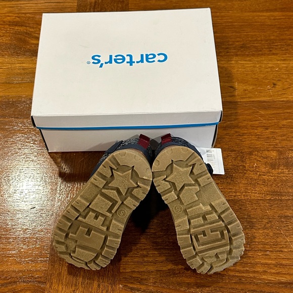 NIB Carter's New Mixed Media Lug Sole Duck Toe Boot, Navy, Walker Size 5 - Picture 9 of 9